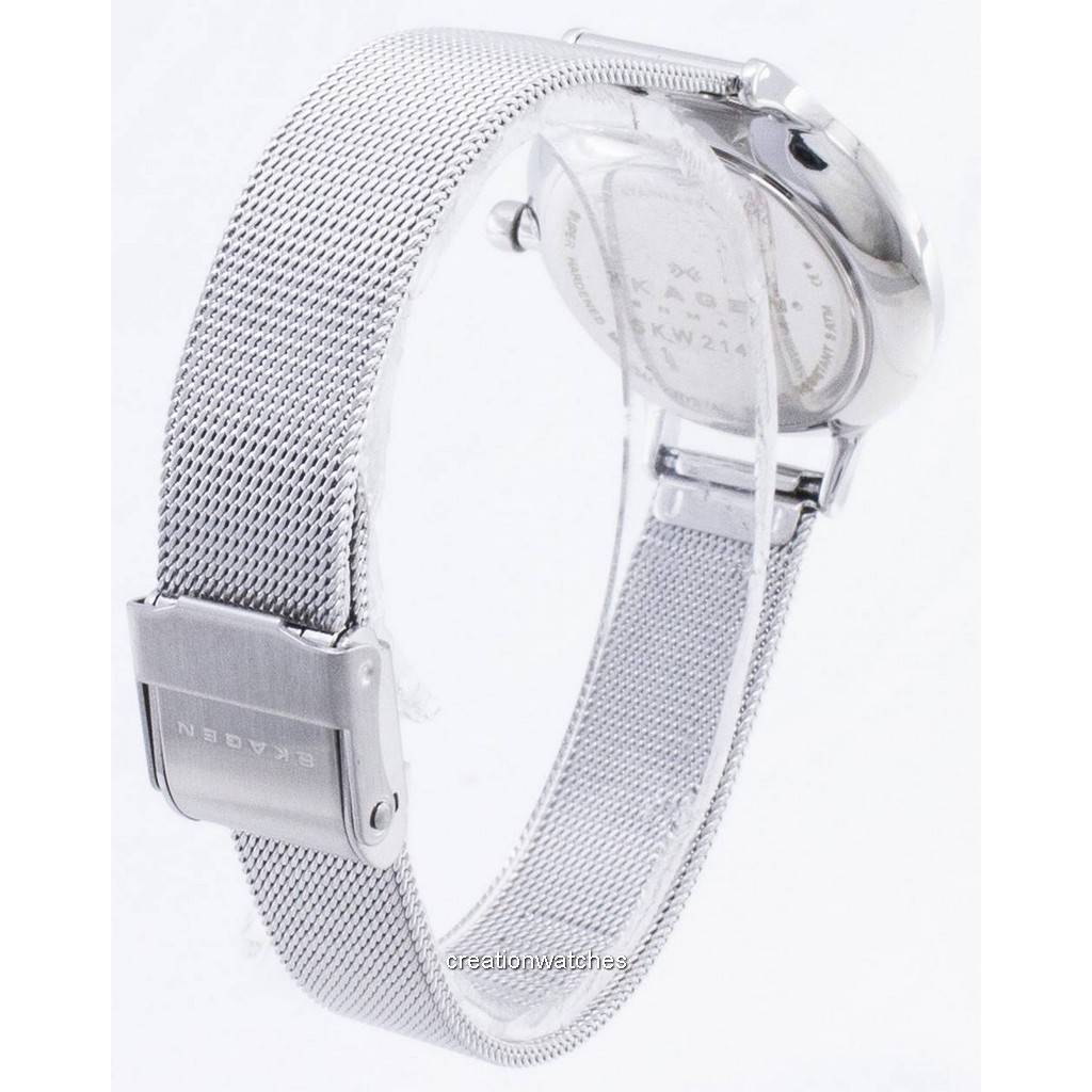 Skagen Anita Silver Dial Swarovski Crystal Mesh Bracelet SKW2149 Women's Watch
