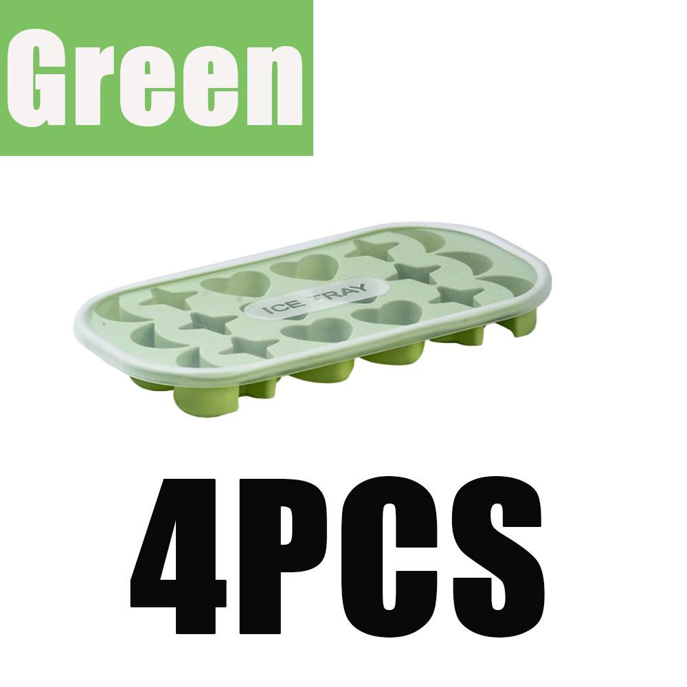 Silikon Eiswürfelform mit Deckel Eisform mit Mond Stern und herzförmiger Form für Kühlung Getränke Whiskey Wodka Cocktails