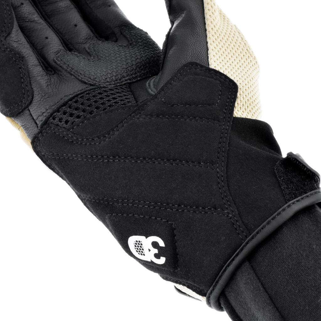 Komine Motorcycle Gloves Carbon Protect Leather Mesh Size L GK-224 Gloves, Olive,