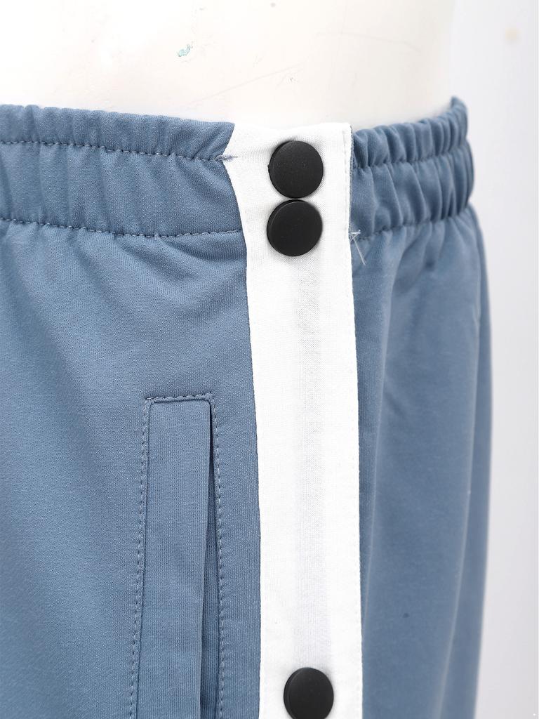 Herren Abreißbare Sportshorts Seiten mit Druckknöpfen Einfach anzuziehen Elastischer Bund Freizeithosen Adaptive Kleidung