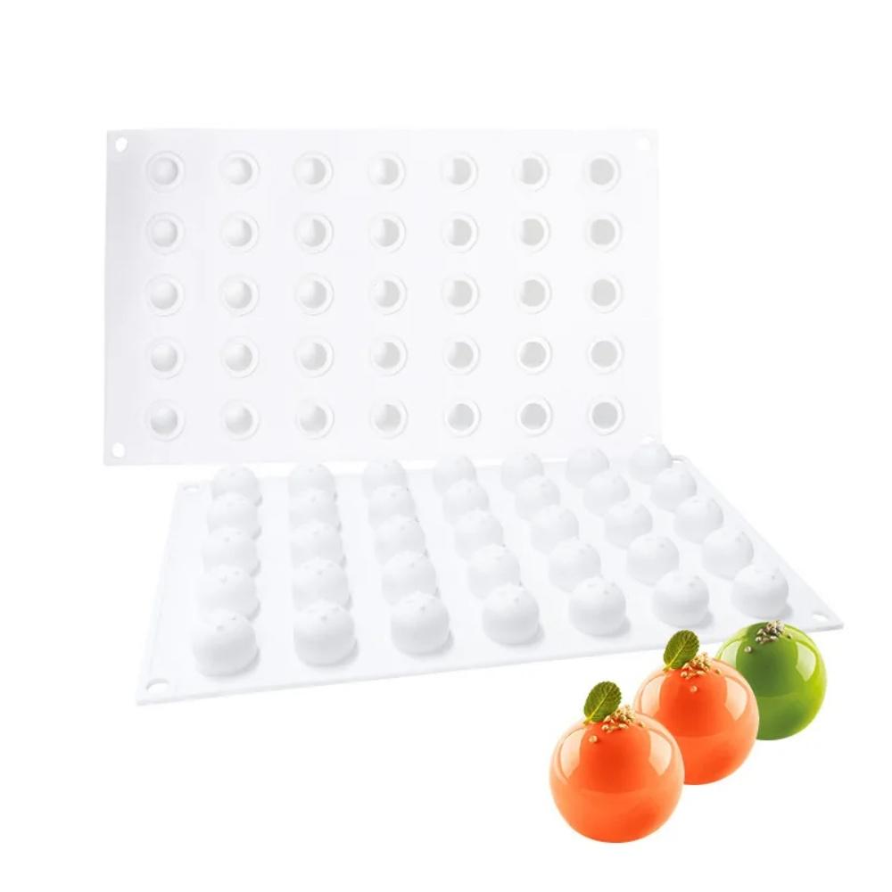 Kitchen Goods-Yulin-002 Mini Round Ball Shape Silicone Molds, Cake Decorating Tools, Chocolate Mold, Ice Cube Mold, Making Jelly Mousse Dessert Mold