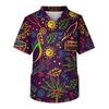 Men's Short Sleeve V Neck Mardi Gras Carnival Theme Clothing Party Mask Pattern Chest Pocket Caregiver Top