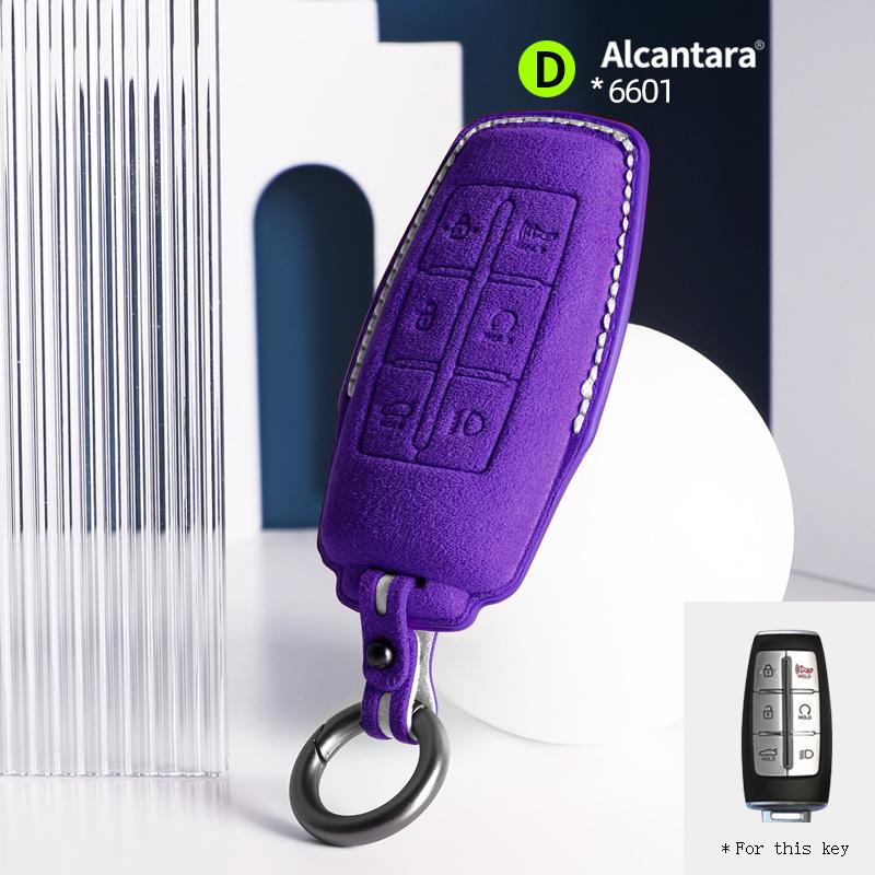 Interior Mouldings Car Key Case Cover Shell For Hyundai Genesis G80 GV70 Gv80 GV90 2020 2021 2022 2023 2025 Remote Protector Int