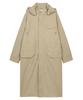 Yiyae Detachable Hood Long Cover Coat Beige