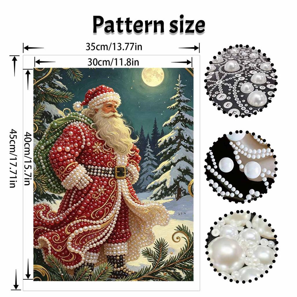 Christmas Pearl Painting Santa Claus Handmade Pearl Kit Home Decoration Painting