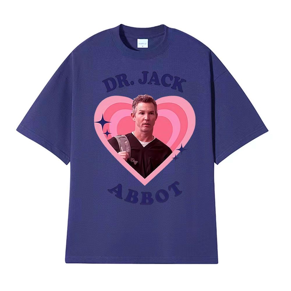Funny Dr Jack Abbot Retro Pop Art Heart Printed T Shirts Men Women Fashion Hip Hop Oversized T Shirt Loose 100 Cotton Tshirts