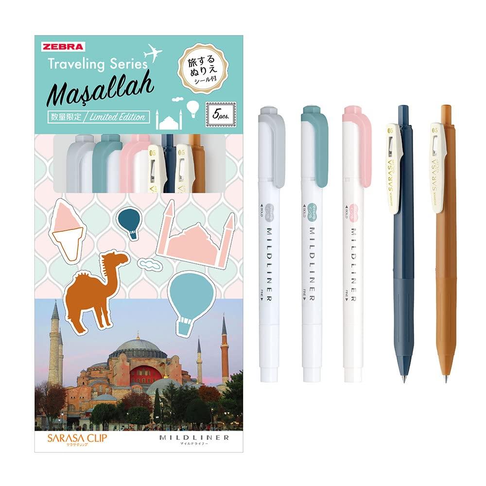

Zebra Sarasa Clip Mildliner Набор для путешествий Смешанный набор Наборов, Серия, Верблюжий, 5, SE-TR-5CT верблюд