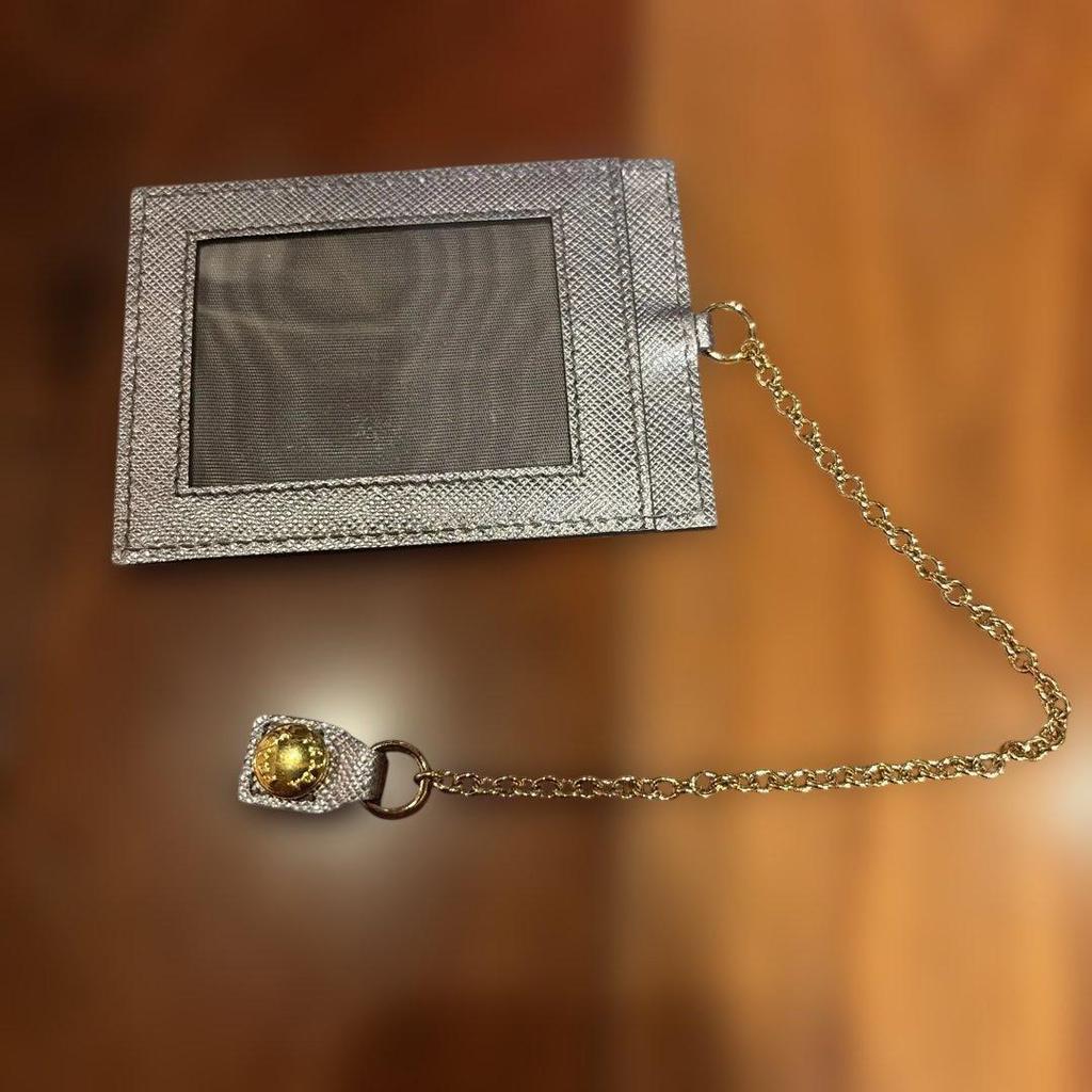 Used PRADA Saffiano Long Wallet Gold