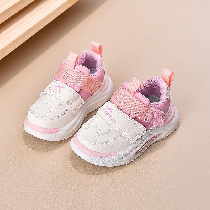 Children's Sneakers2026Korean-style spring leather soft-soled dad shoes for boys and girls, children's loafers