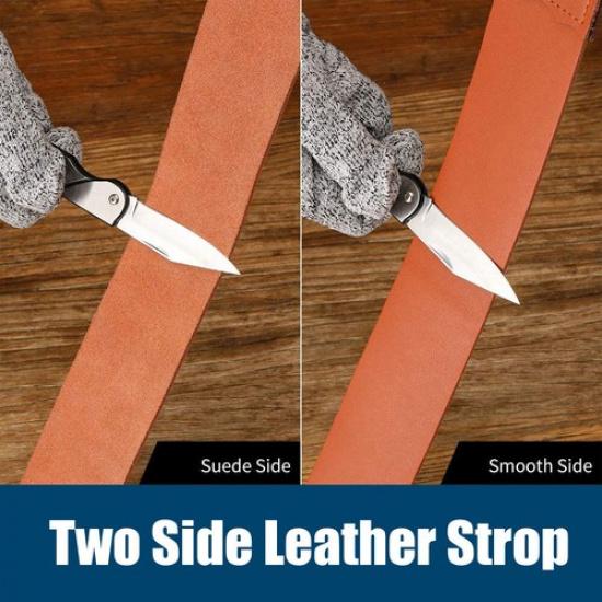 1x Leather Sharpening Strap Barber Straight Razor Shave Sharpener Polishing Belt