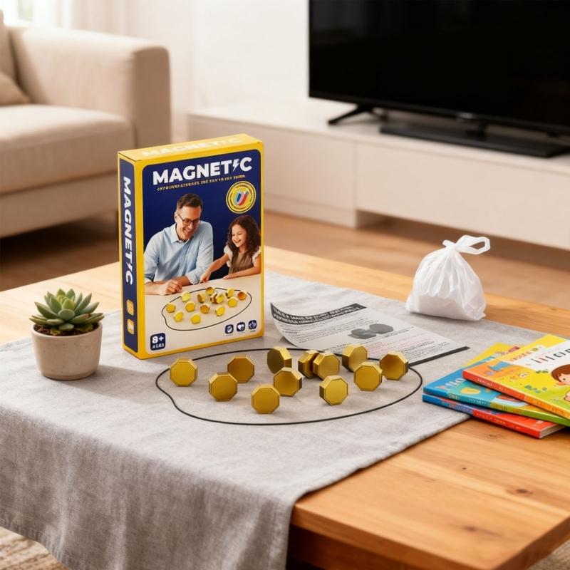 Magnetic Chess Game, Magnetic Chess Set with Pieces, String, Magnetic Chess Strategy Game, Portable Intellectual Battle & Strategy Board Game, for