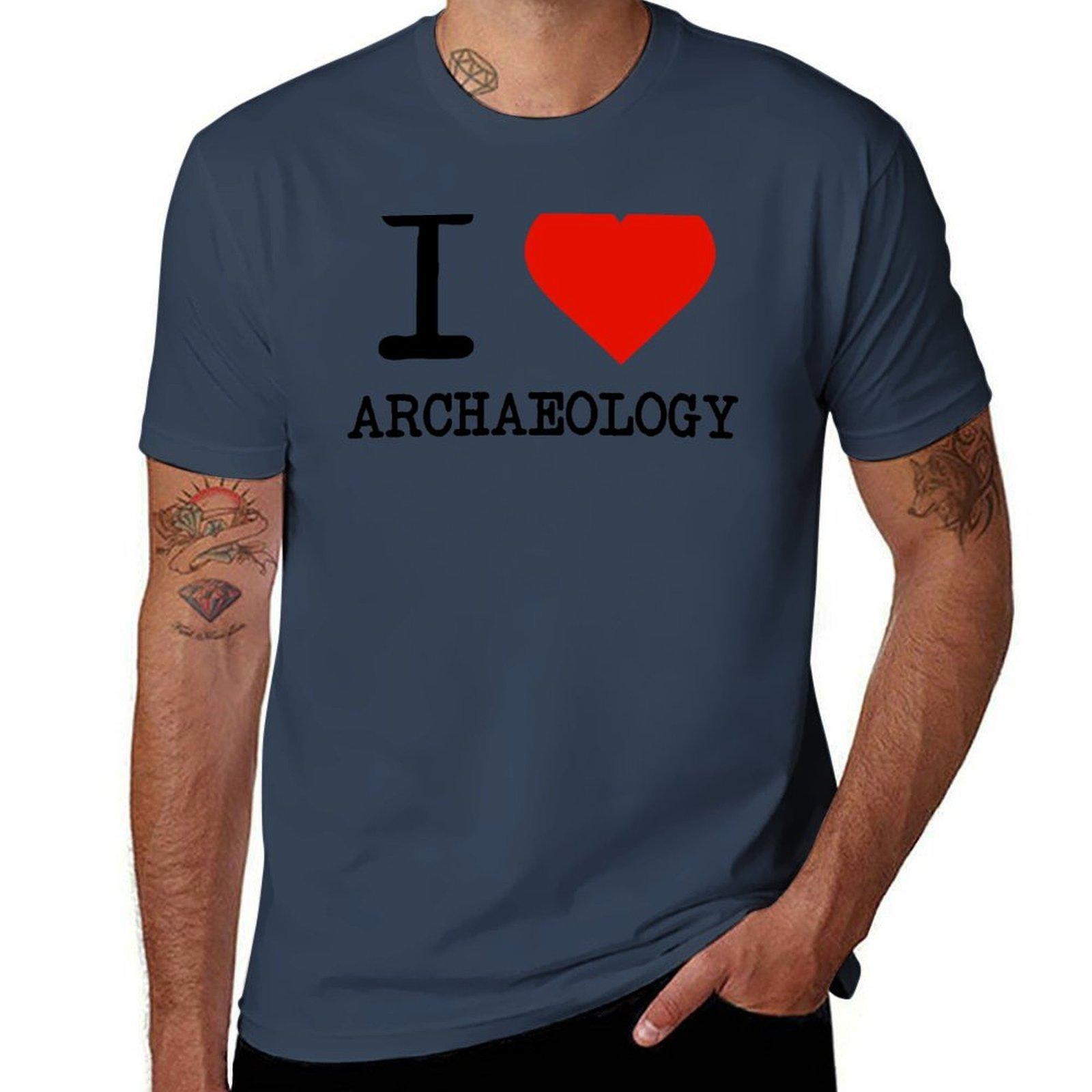 I Love Archaeology TShirt Urban Style Casual Short Sleeve Top S