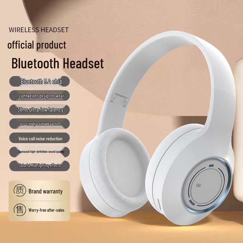 Genuine Over-Ear Bluetooth Headphones 2025: Heavy Bass, Noise-Cancelling, Gaming with Mic, Long Battery Life.