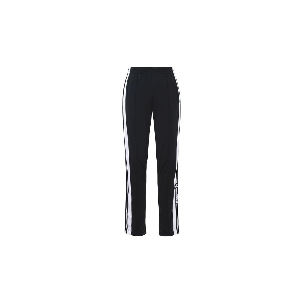 Adidas Originals Trefoil Side Button Spliced Straight Leg Track Pants Japanese Edition Women Bottoms Black GN2807