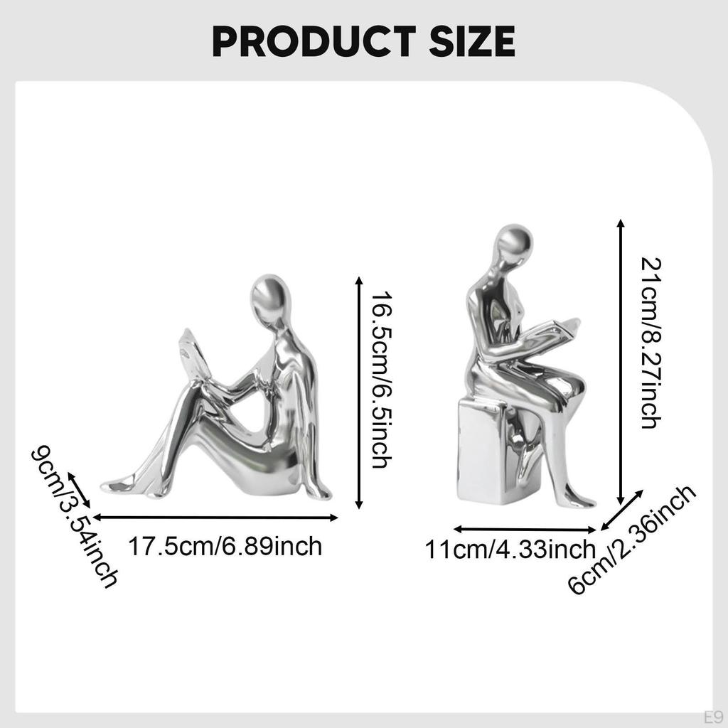 Bookends Book Ends Abstract Aesthetic Elegant Supports Statue Accent Sculpture Decor Stoppers