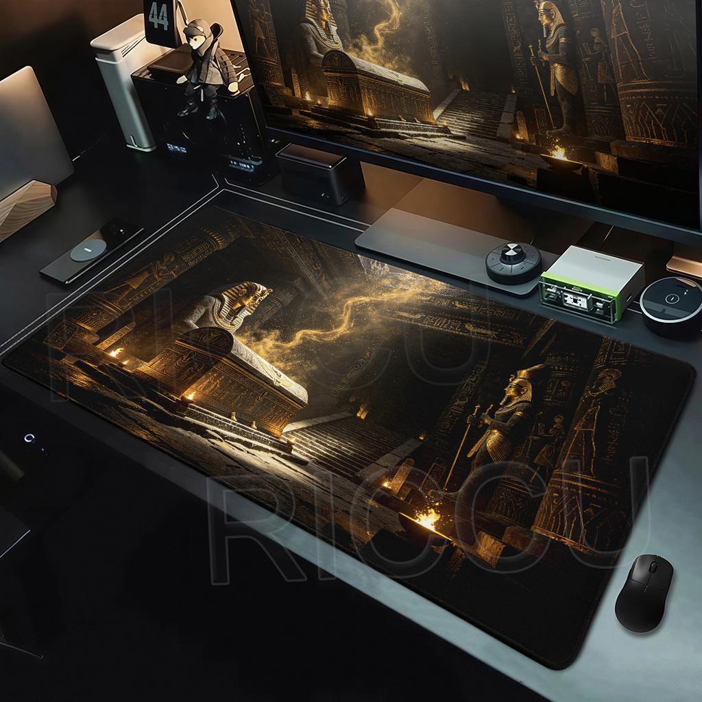 Ancient Egypt Posters Non-slip Mouse Pad Large Rubber Base Anti-slip Desk Accessories Mousepad for Gamer Keyboard Mat Decor Rug