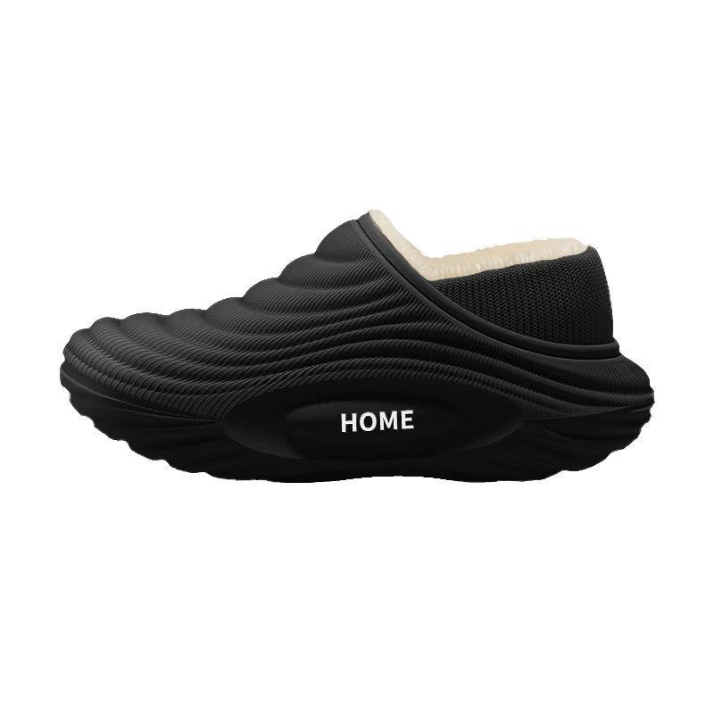 Winter waterproof and cold-resistant cotton slippers 2025 new indoor home non-slip velvet warm couple bag and cotton shoes