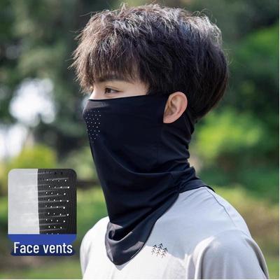 Men's Ice Silk Sunscreen Neck Gaiter: Cycling, Fishing, and Outdoor Full Face Cover with Ear Loops.