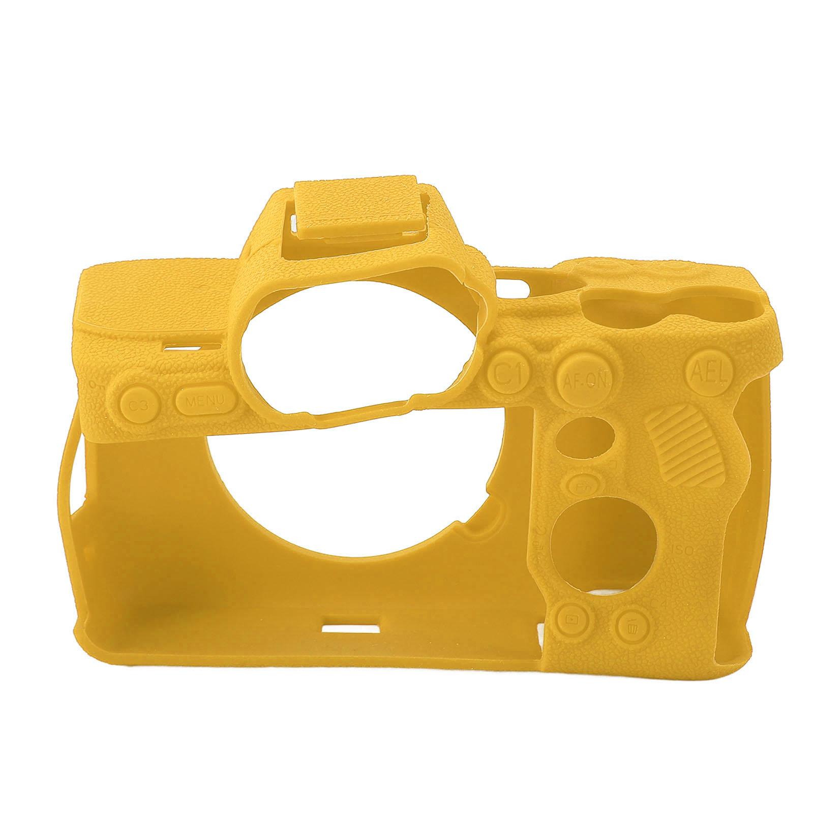 

Силиконовый чехол для камеры Мягкий Противоскользящий Ударопрочный Тонкий Персонализированный Чехол-скин для корпуса камеры A7R5 жёлтый