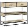 Console Table Sonoma Oak Finish 90 x 35 x 80 cm Engineered Wood