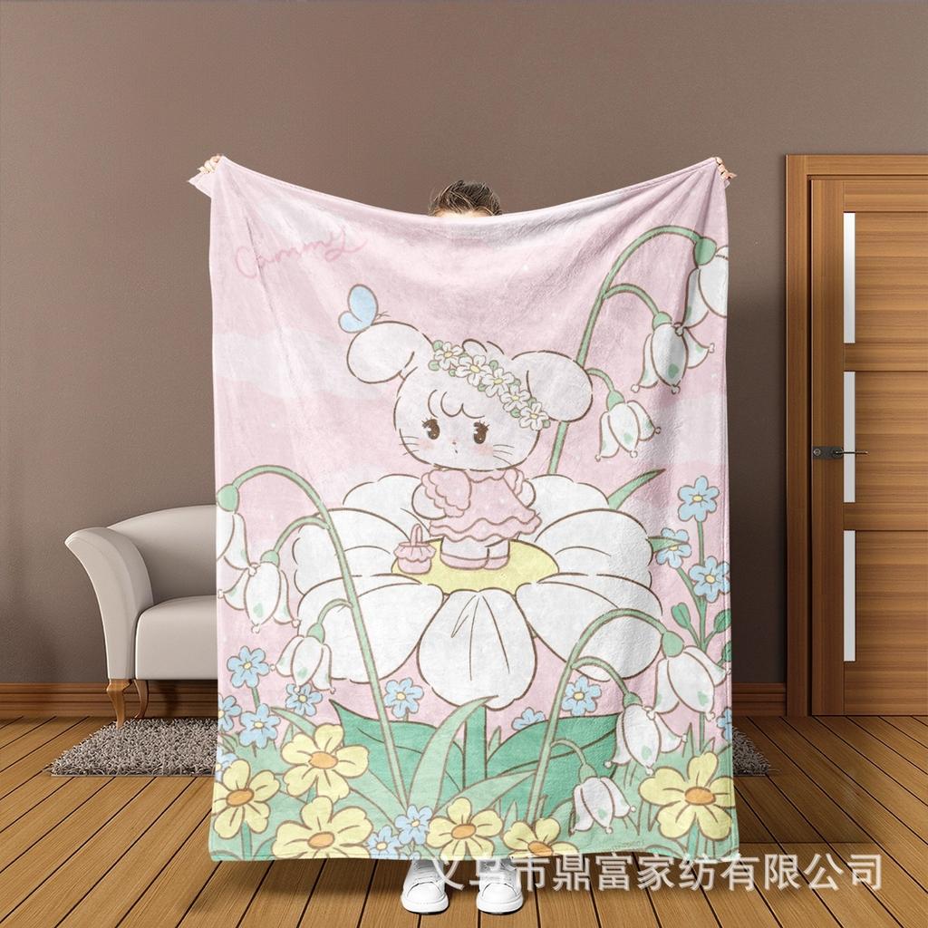 New Cute Cartoon Mikko Flannel Blanket All-season Children's Printed Blanket Soft Nap Blanket