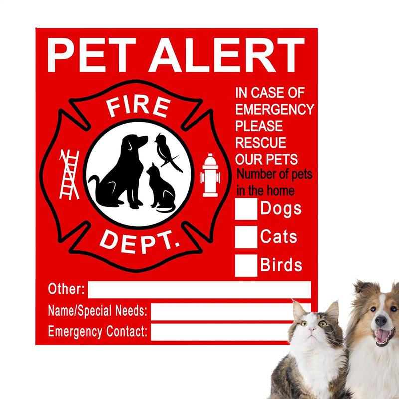 Pet Alert Safety Fire Rescue Sticker Save Pets Emergency Pet Inside Decal In Case Of Danger Pet In House Window Door Sign