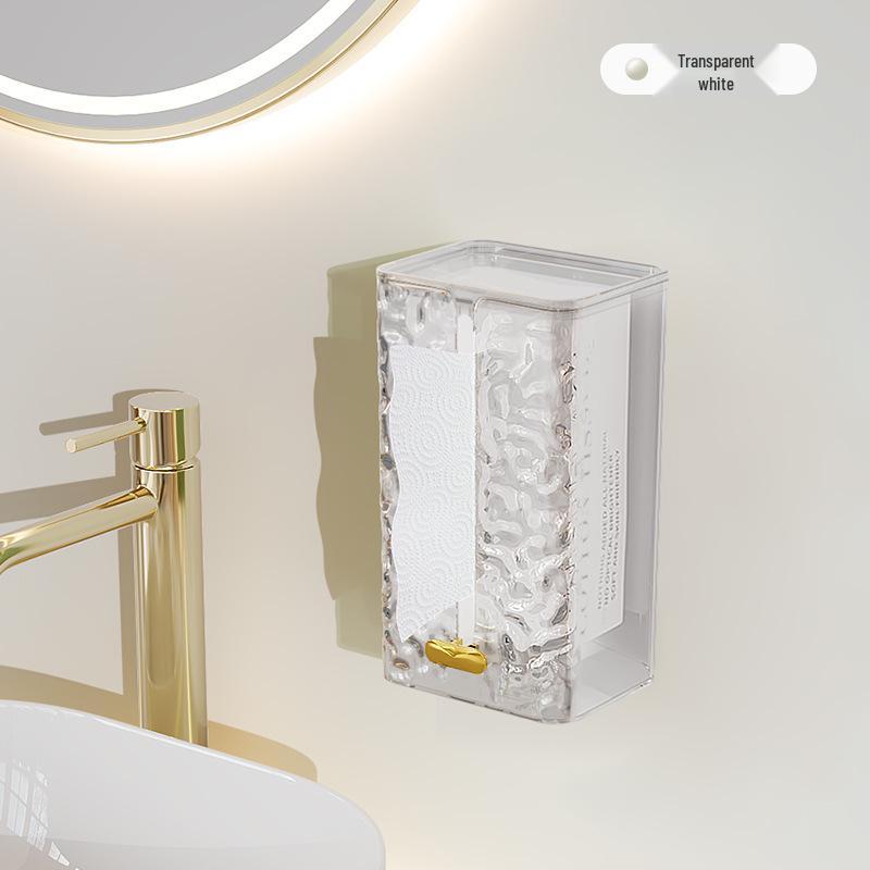 Wall-Mounted Glacier Tissue Box, Luxury Style Towel and Napkin Holder