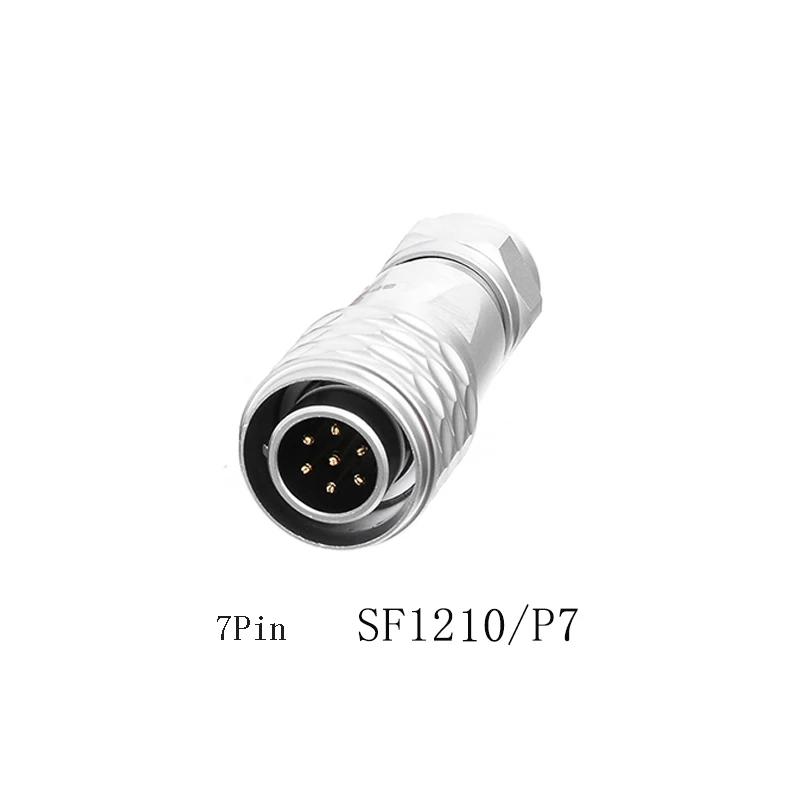 WEIPU SF12 Waterproof M12 2 3 4 5 6 7 9 Pin Wire Cable Aviation Connector Docking Back Nut Male Plug Female Socket Panel Mount