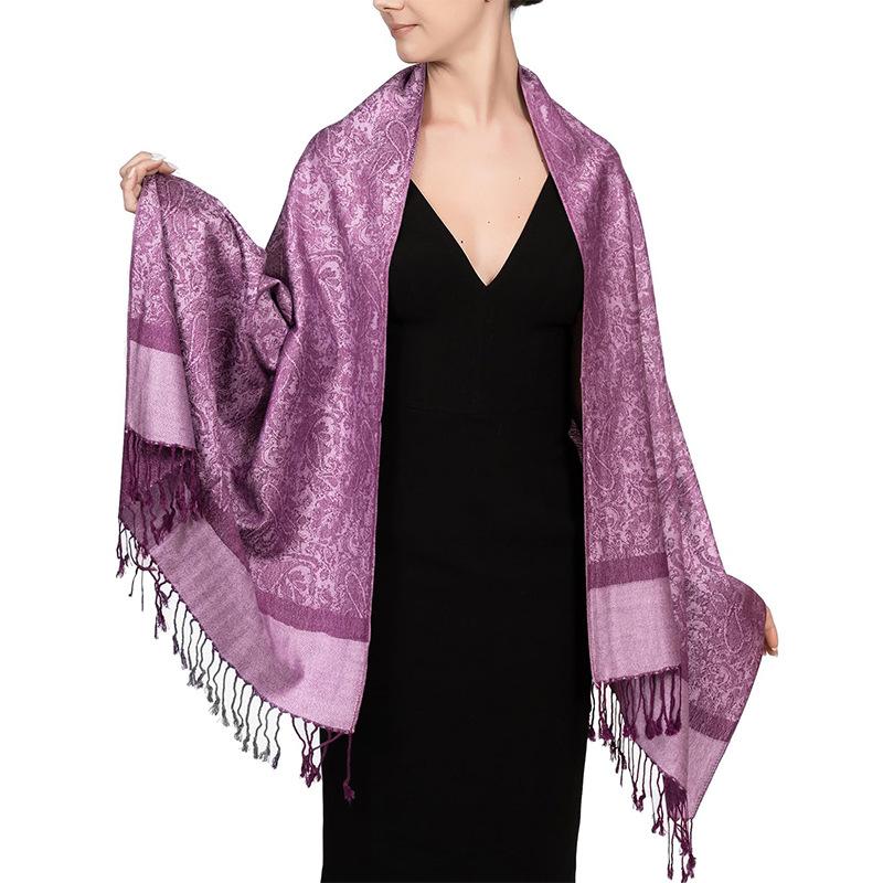 Luxury Brand Light Luxury Shawl Women'S Wrap Scarf Design Jacquard High-End Imitation Cashmere