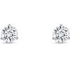 Jewels Prim 1/2 Ct Round Cut Created Diamond Earrings Studs Real 14K White Gold Martini Push