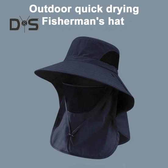 Wide Brim Bucket Hat UPF 50+ UV Protection Sun Hat Summer Outdoor Fishing Visor Hat with Neck Flap And Face Guard for Camping Hiking Gardening