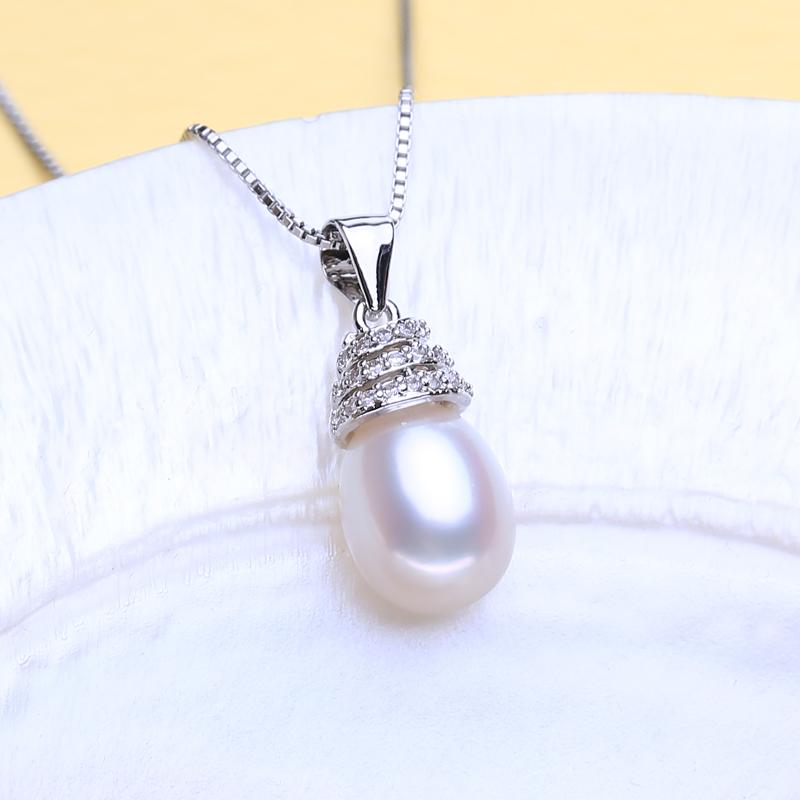 LSOOYH натуральный пресноводный жемчуг ювелирные изделия кулон ожерелье кубический — фото 3