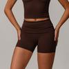New Style Flip Waist Quick Drying Yoga Shorts For Women, High Waist Sports, Hip Lifting, Running, Fitness Shorts For Women
