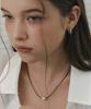 St.Scott London Two-Line Ball Necklace Stj-Nb1695Wg