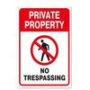 No Trespassing No Entry Private Property Warning Signs Public Garage Workshop Wall Decor Vintage Metal Sign 8x12 Inch