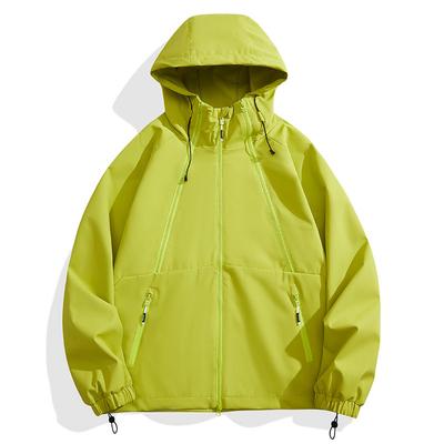 Muži jaro a podzim nový horský outdoorový design Sense párové šaty s kapucí větruodolné voděodolné kempingová venkovní volná bunda
