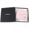 Pristine CHANEL Knit cap COCO Mark Heart Rhinestone pink cashmere Women Used