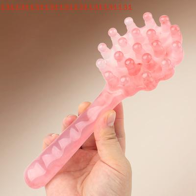 Long Handled Massage Comb Resin Head Massager Meridian Scraping Scalp Massage Acupuncture Spa Body Home Health Therapy Tool