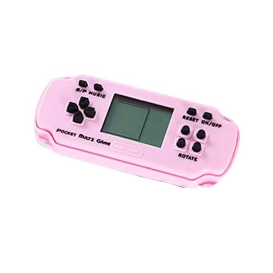 

Игровая машина Простое управление Винтажная портативная игра Кирпичики Ретро игровая консоль Детские игры розовый