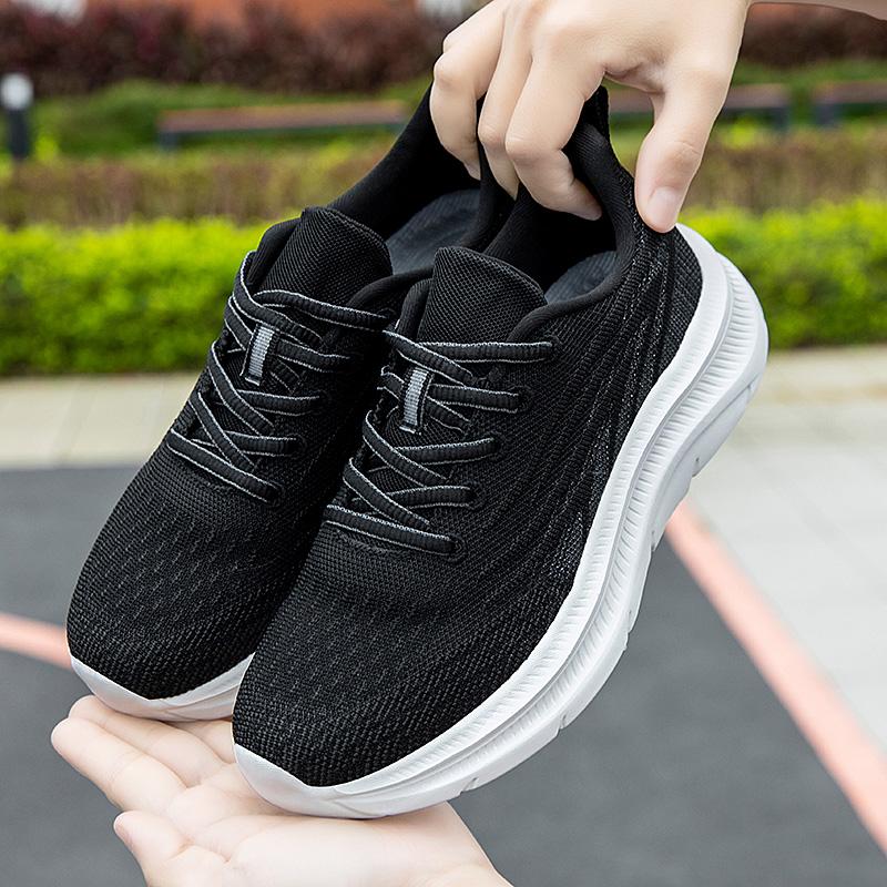 Big Size 43 Sports Shoes for Women 2025 New Fashion Korean Version Trendy Fly Woven Breathable Anti Slip Lightweight Running Sho