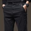 2023 Men's Autumn/Winter Thick Elastic Slim Fit Casual Business Pants