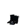 French Retro Style Thick Heel Pointed Belt Buckle Medium Boots Women's New Versatile Thin Trousers Knight Boots