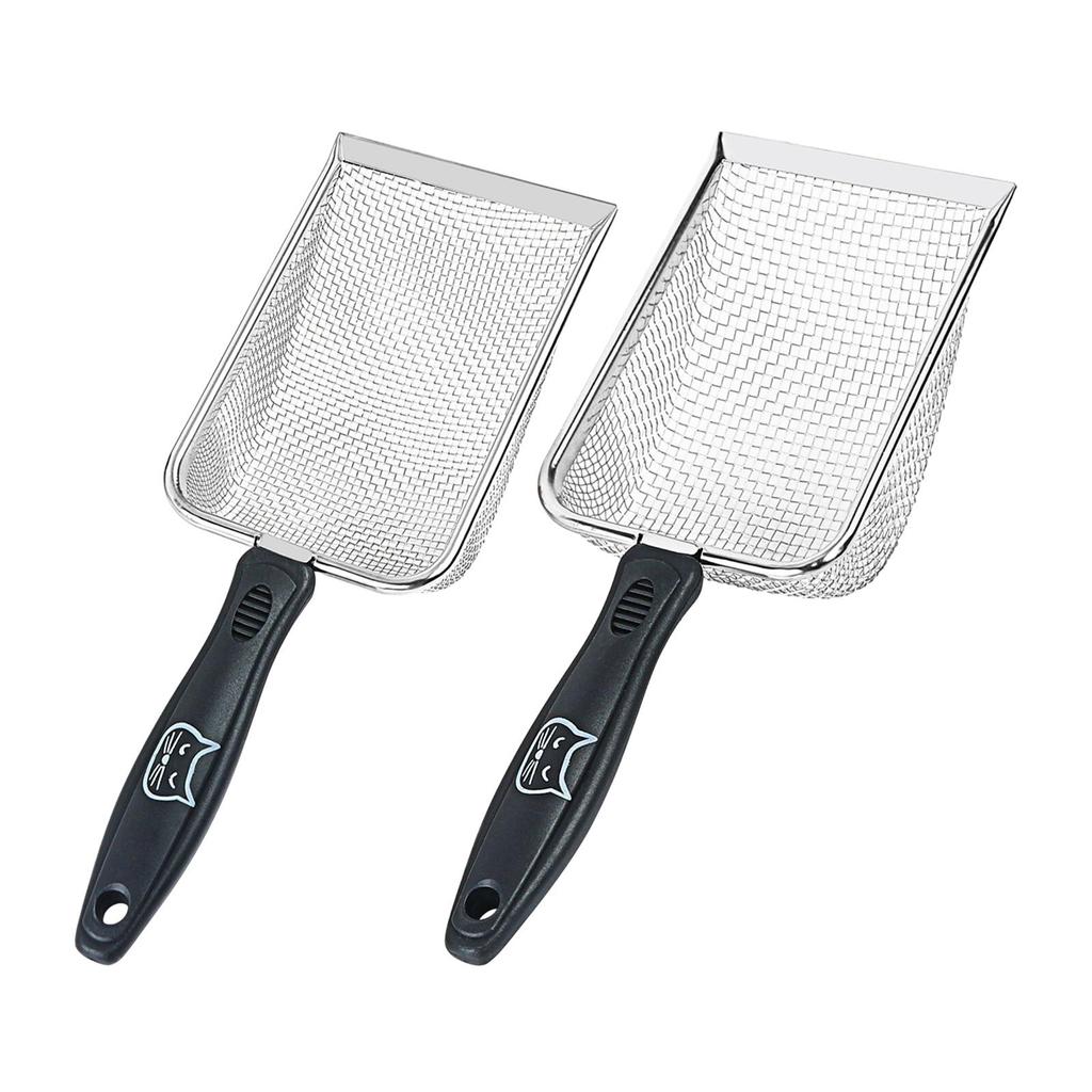 Cat Litter Scooper Mesh Screen Fecal Spoon Heavy Duty Reptile Sand Scoop for Kitten Hamster Aquarium Lizards Instant Cleaning