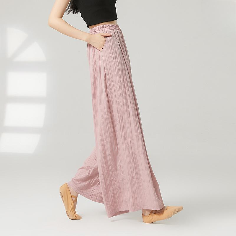 7 Colors Spring Women's Casual Wide-leg Pants, Chinese Classical Dance Clothes, Body Women's Dance Pants, Pleated Design