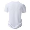 Sommar Herr Kortärmad T-shirt Enfärgad Henley Collar Casual T-shirts Herr Andningsbar T-shirt