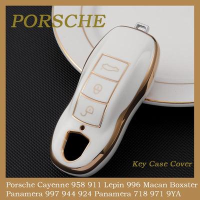 Housse de protection de clé de voiture en TPU tendance pour Porsche Cayenne 958 911 Lepin 996 Macan Boxster Panamera 997 944 924 Panamera 718 971 9YA Porte-clés