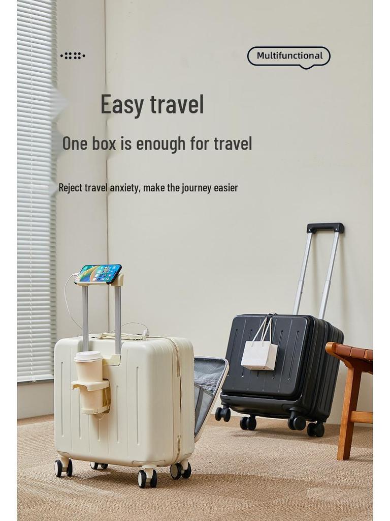 18" Rolling Laptop Carry-on: Men's & Women's Luggage with Side & Front Openings, 20" for Short Trips, with Combination Lock