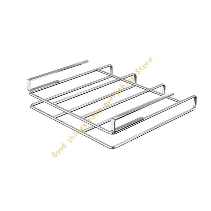Roestvrijstalen Kastgemonteerde Houder Kookgerei Deksel Snijplank Opbergrek 55KF