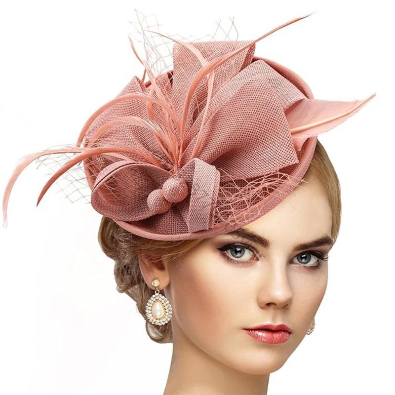 Elegante Sombrero de Rafia con Adorno Perfecto Para Carreras Bodas y Fiestas AXYD