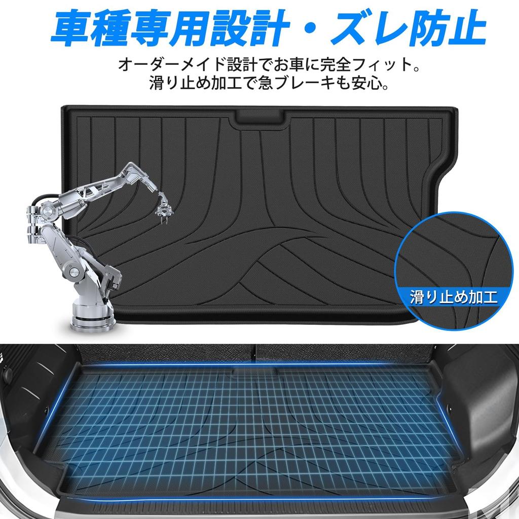 Virauto Suzuki Jimny Nomad 3D Luggage Mat Suzuki Jimny April 2025 1 (Fits Nomad, onwards, 5-door, AT/MT models, Black, piece)